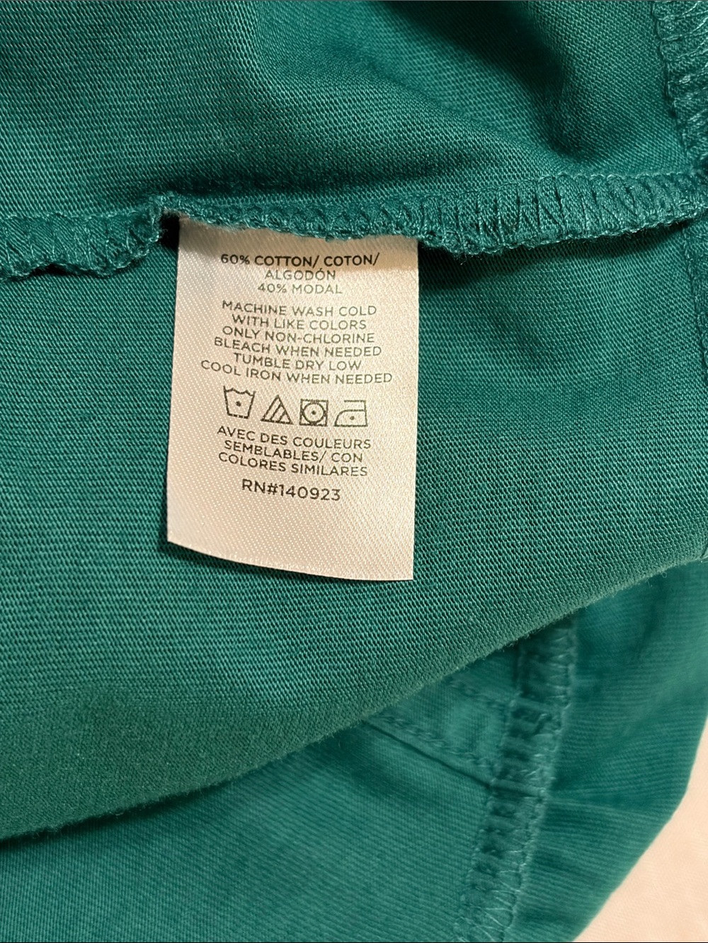 LOFT Teal Corset Hem Tee Knit Top - Sz Large - Picture 9 of 10